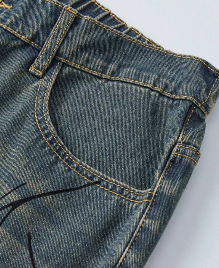 Arachnid Blue Denim Şort