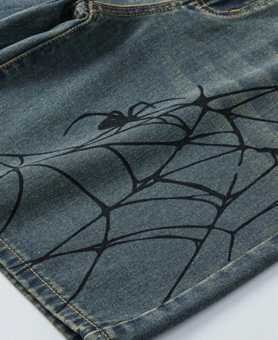 Arachnid Blue Denim Şort