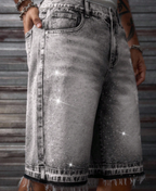 AxePeak Gothic Rhinestone Şort