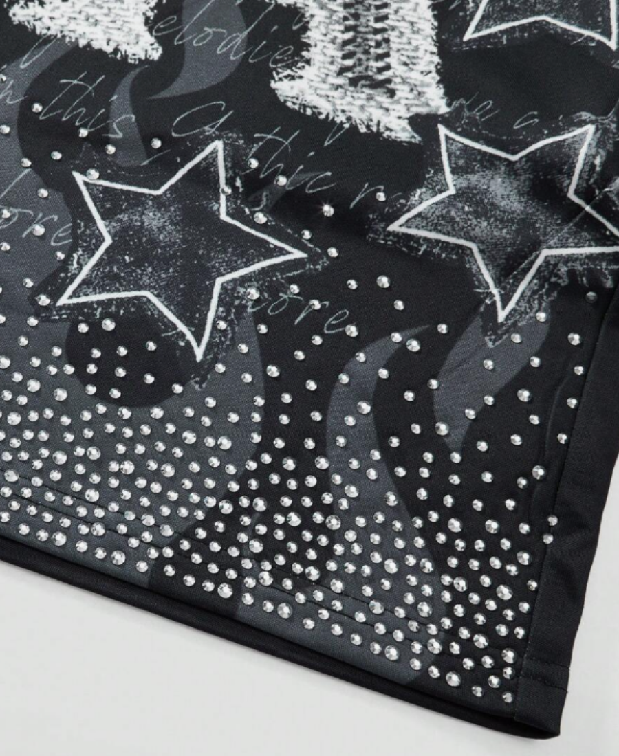 LA Starscape Rhinestone Şort