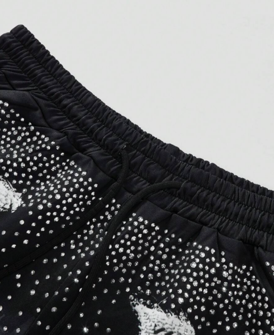 LA Starscape Rhinestone Şort