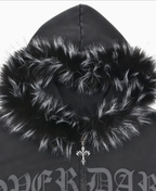 Over Dark Fur Hoodie