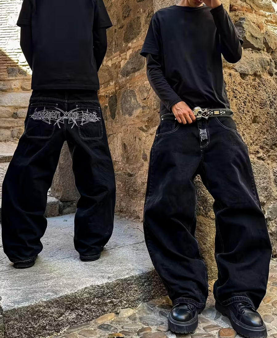 Heaven/Hell Contrast Stitch Pants