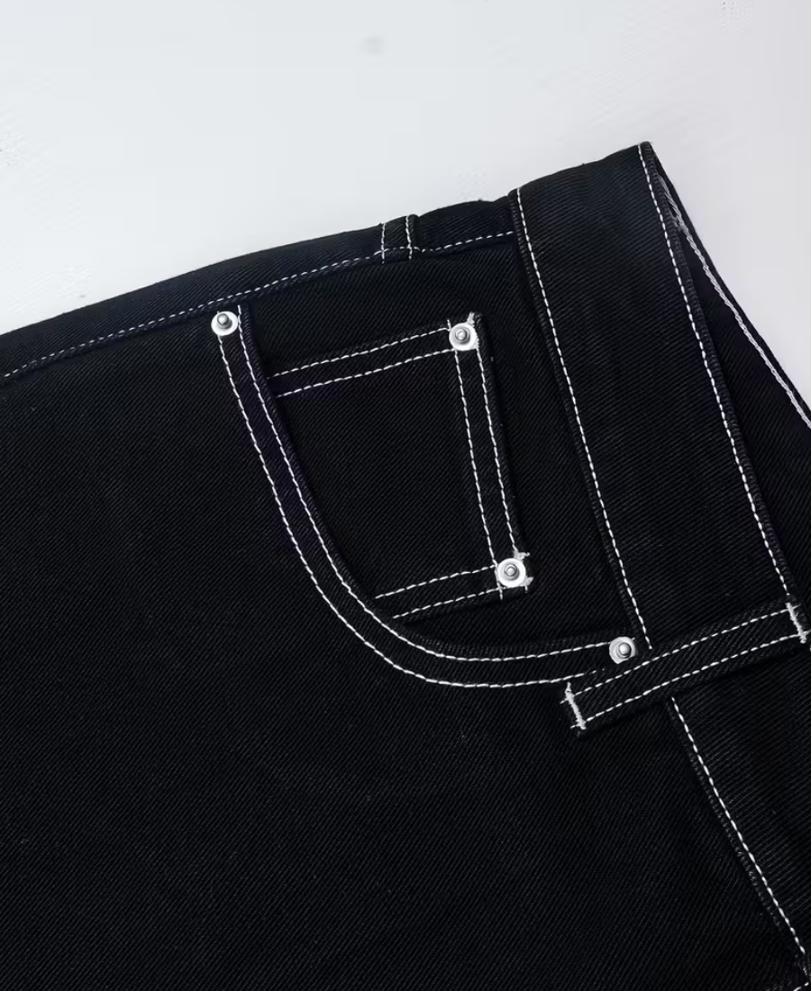 Heaven/Hell Contrast Stitch Pants