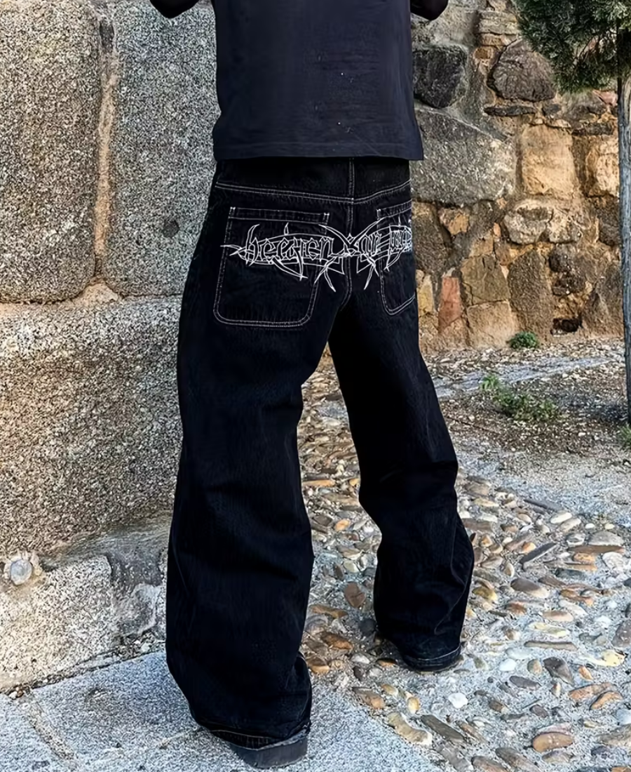 Heaven/Hell Contrast Stitch Pants