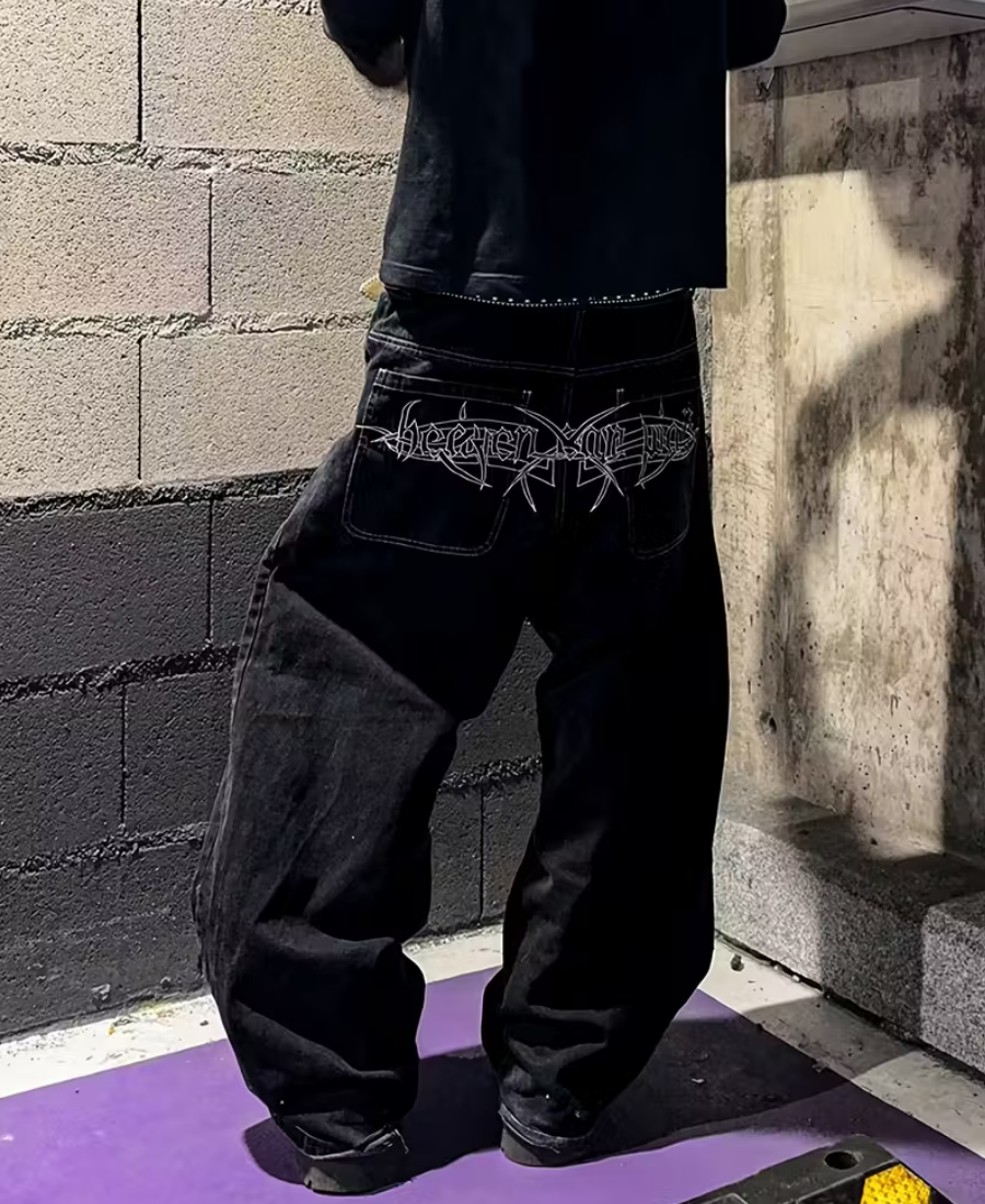 Heaven/Hell Contrast Stitch Pants