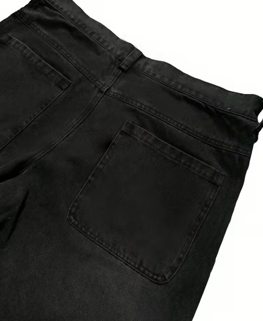 Noir Side-Line Baggy Pants