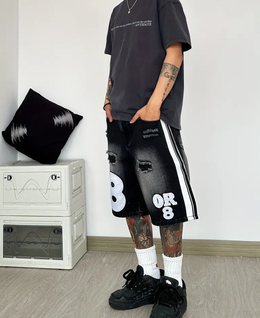 OR8 Distressed Heritage Denim Şort