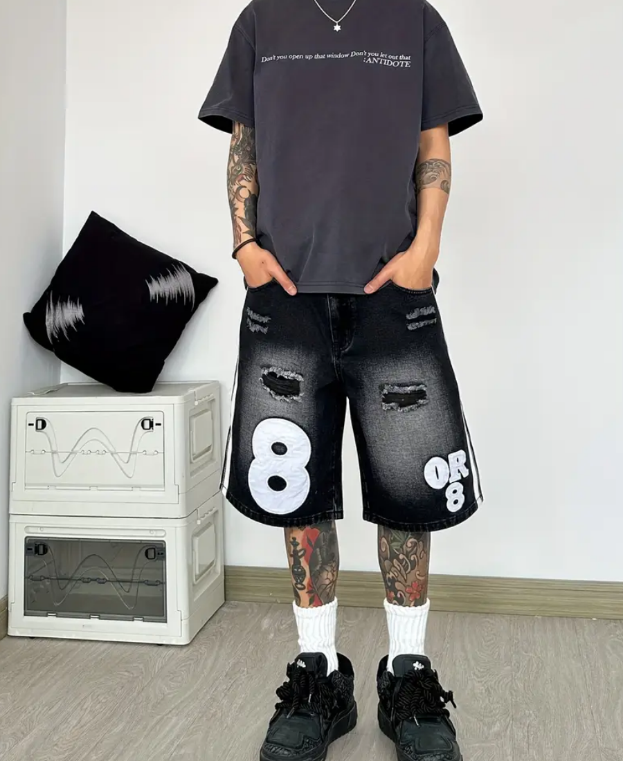 OR8 Distressed Heritage Denim Şort