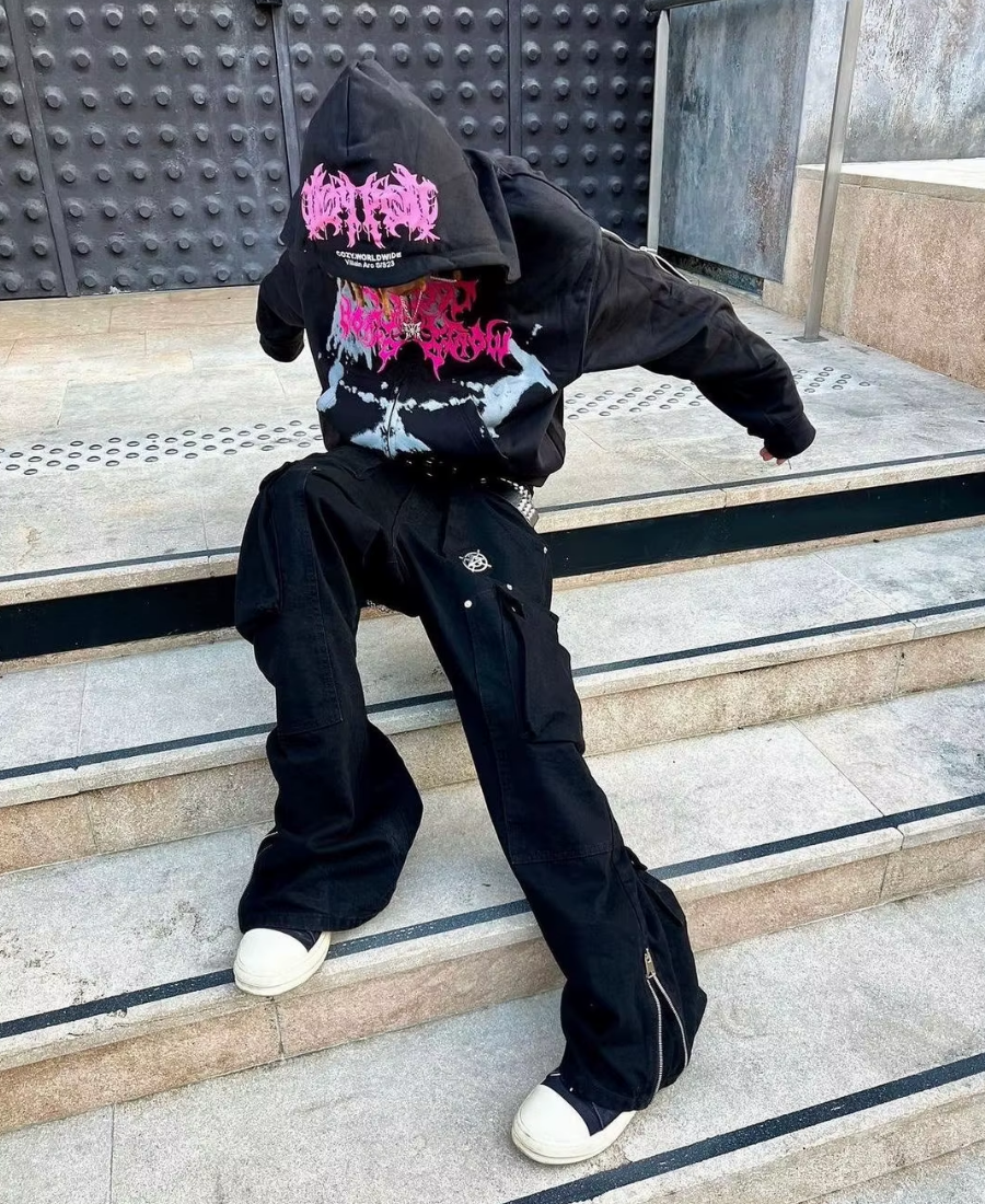 Neon Deathcore Hardware Zip-Up