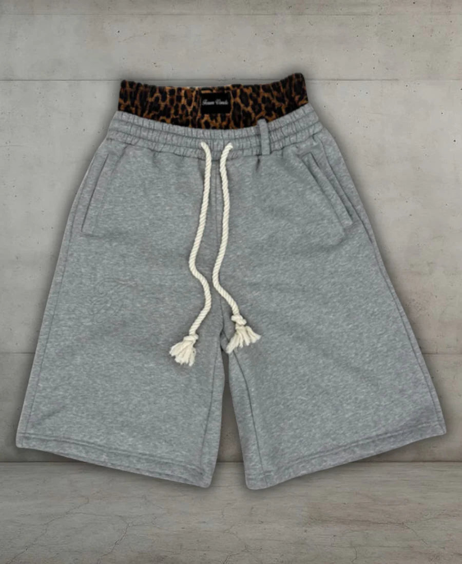 Midnight Leopard Layered Şort