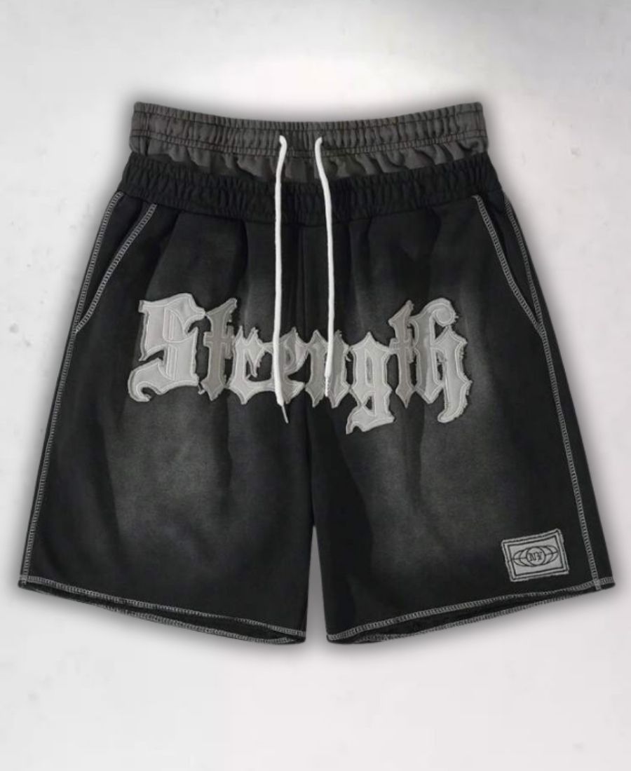 Strength Gothic Patch Şort