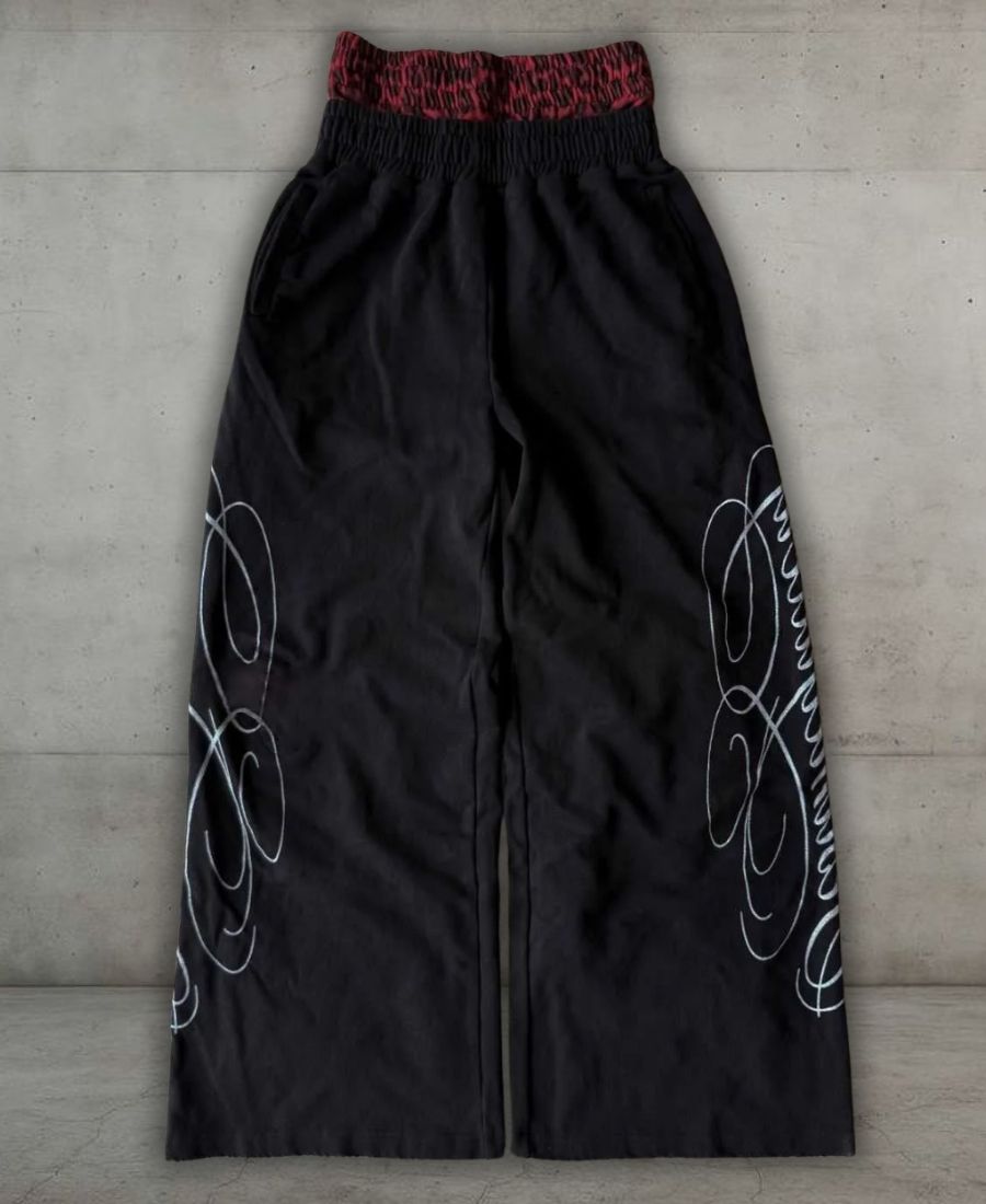 Black Distressed Eşofman
