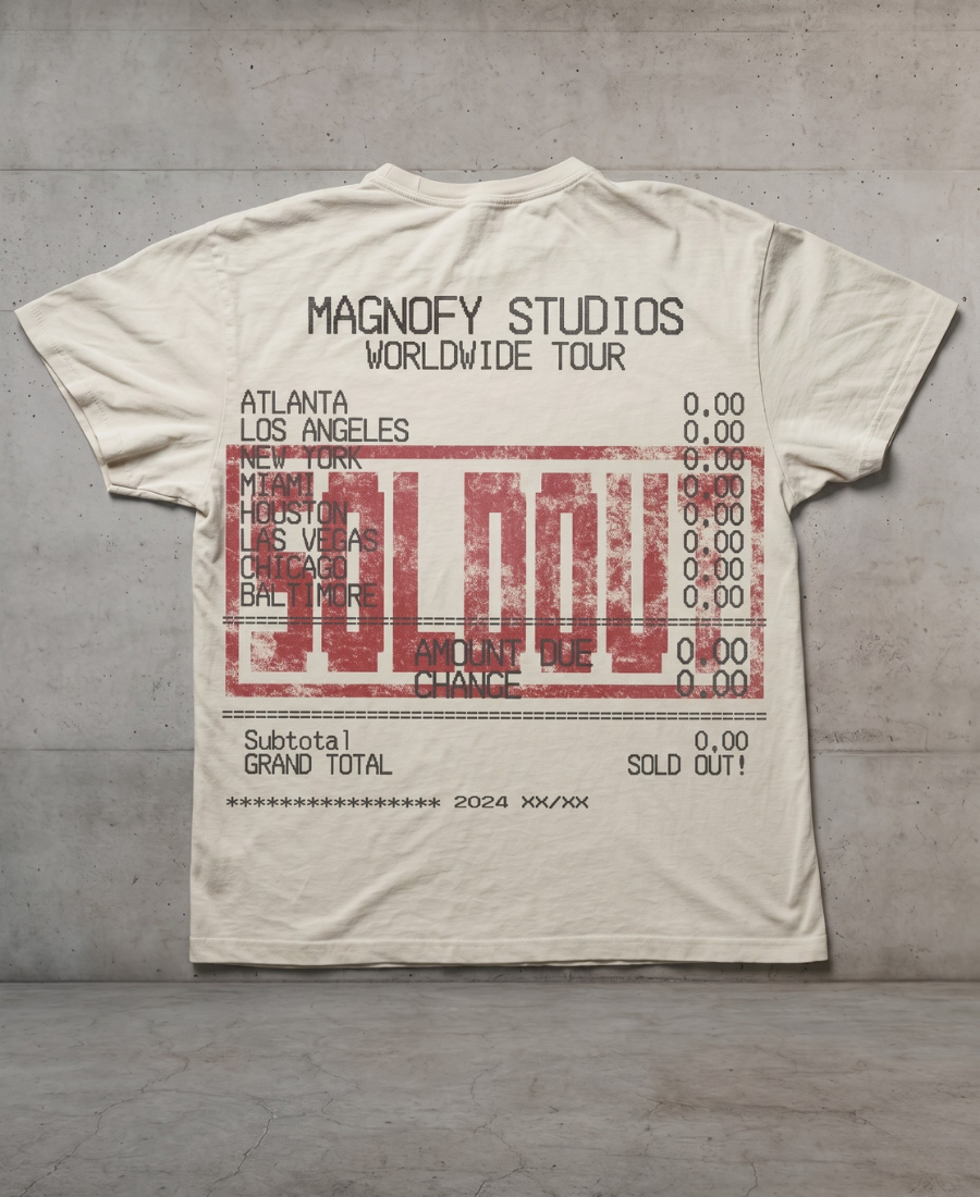 Worldwide Tour Receipt Tee