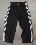 Noir Side-Line Baggy Pants