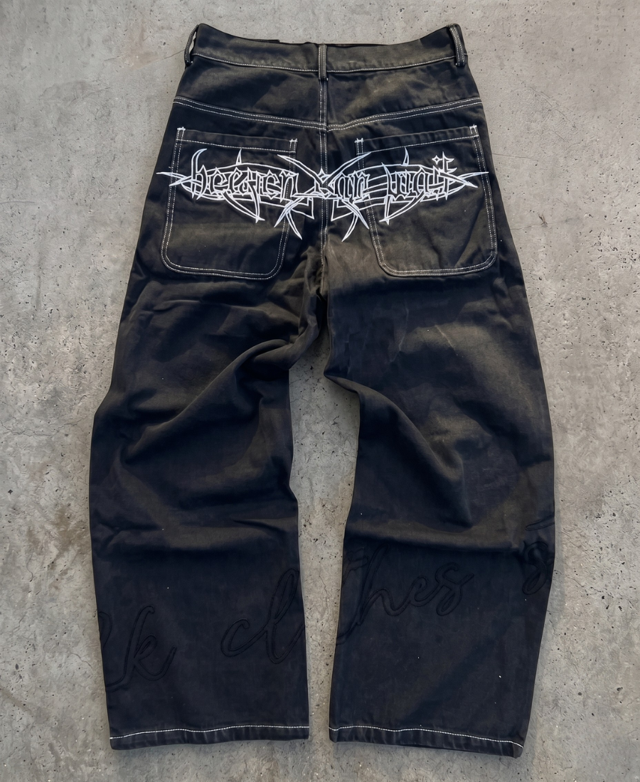 Heaven/Hell Contrast Stitch Pants