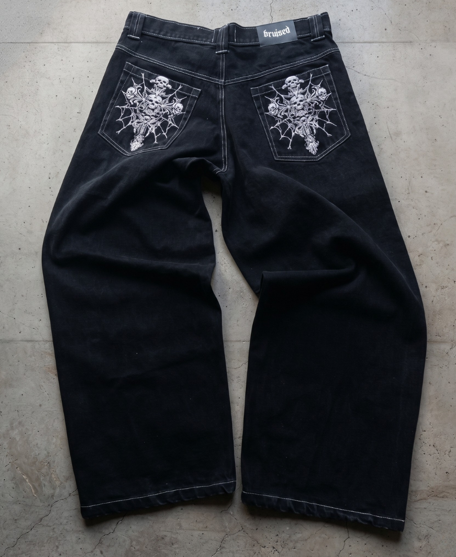 Gothic Skull Web Pants