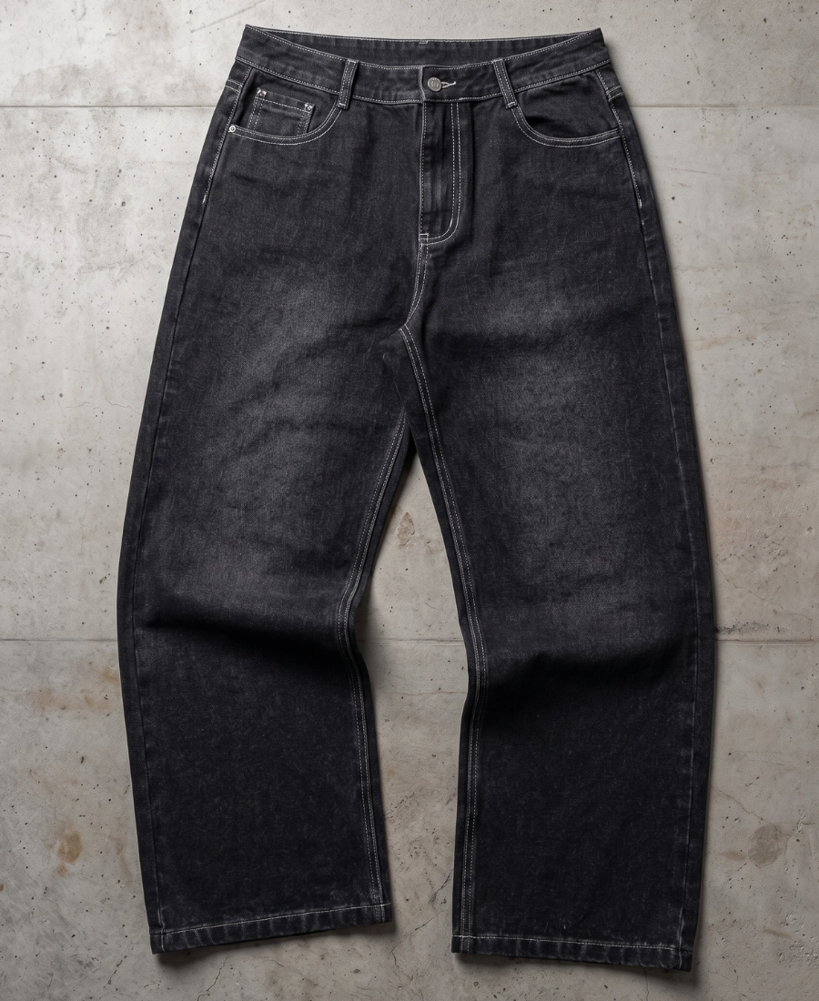 Y2K Gothic Script Baggy Pants