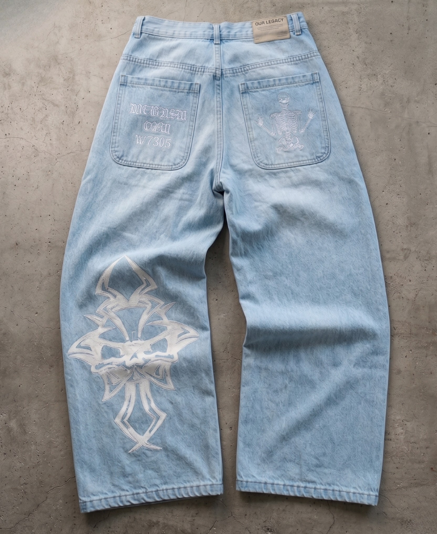 Ice Blue Heaven Baggy Pants
