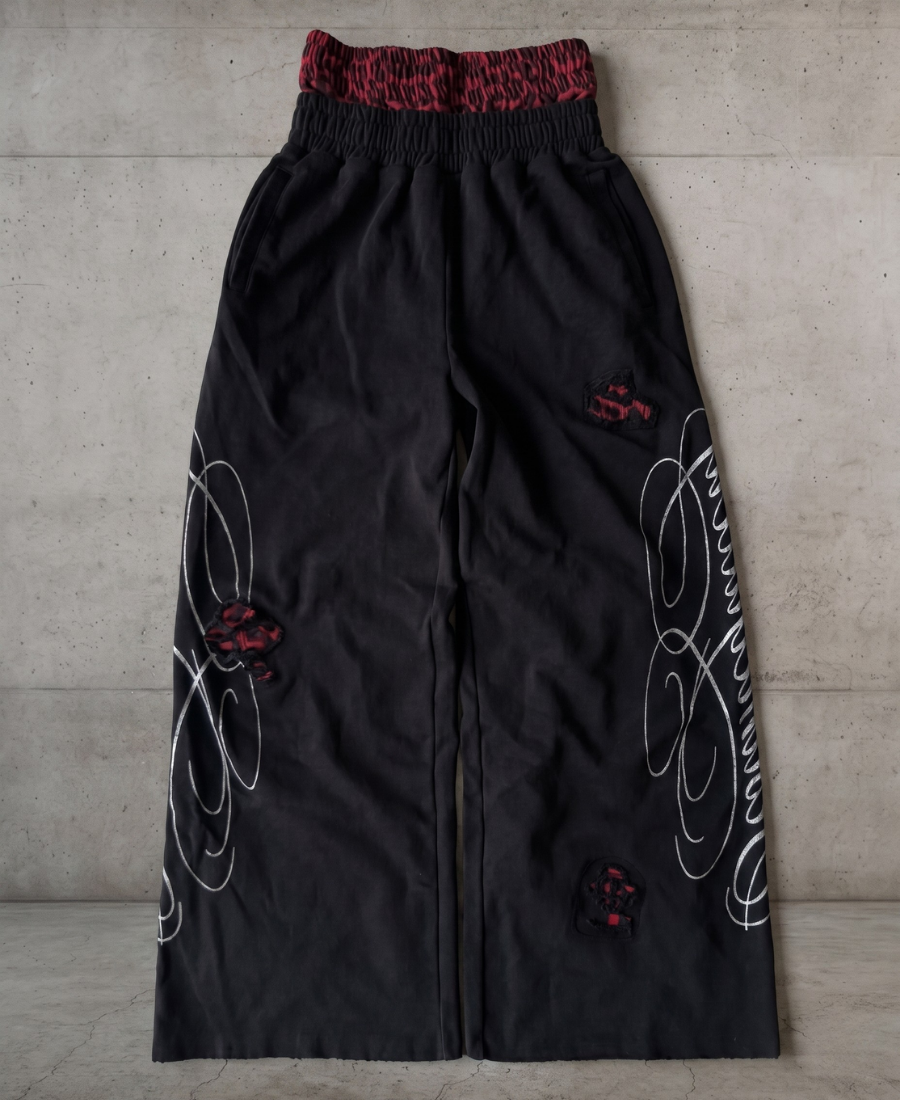 Black Distressed Eşofman