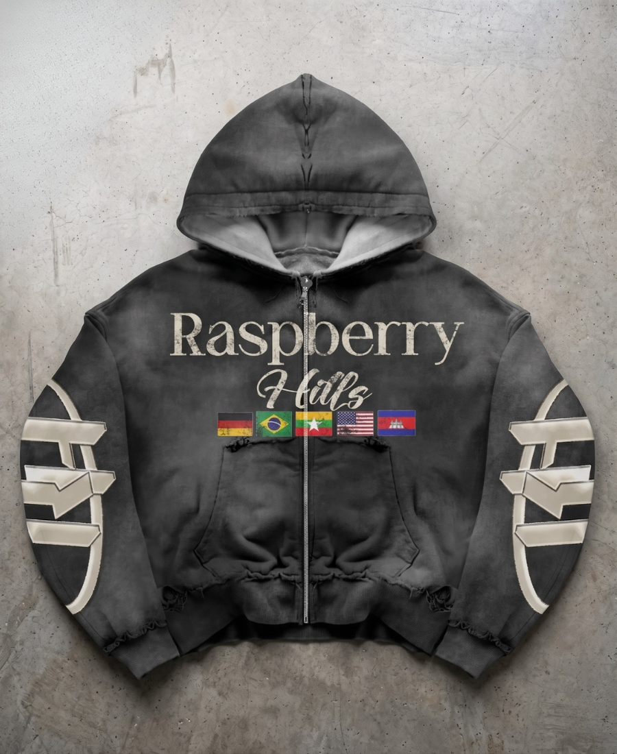 Rasberry Flag Hoodie