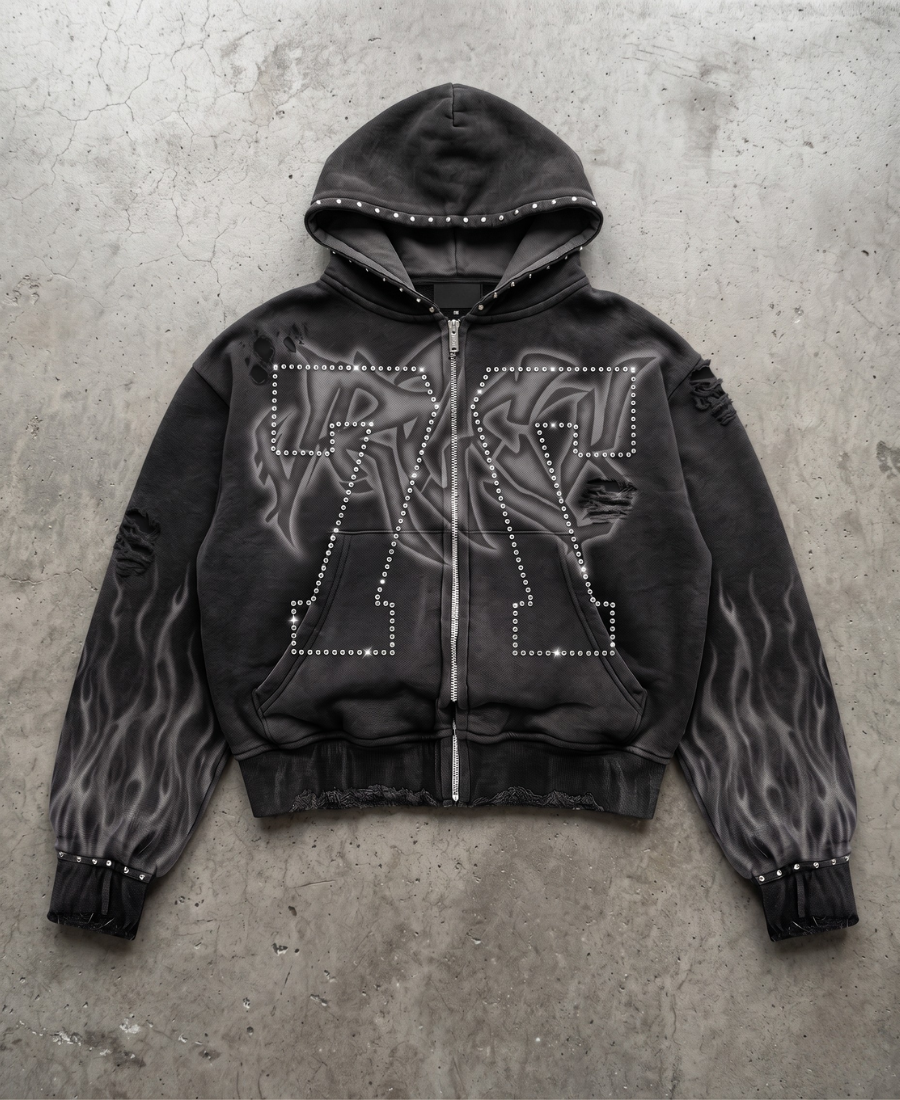Vrlck Rhinestone Hoodie