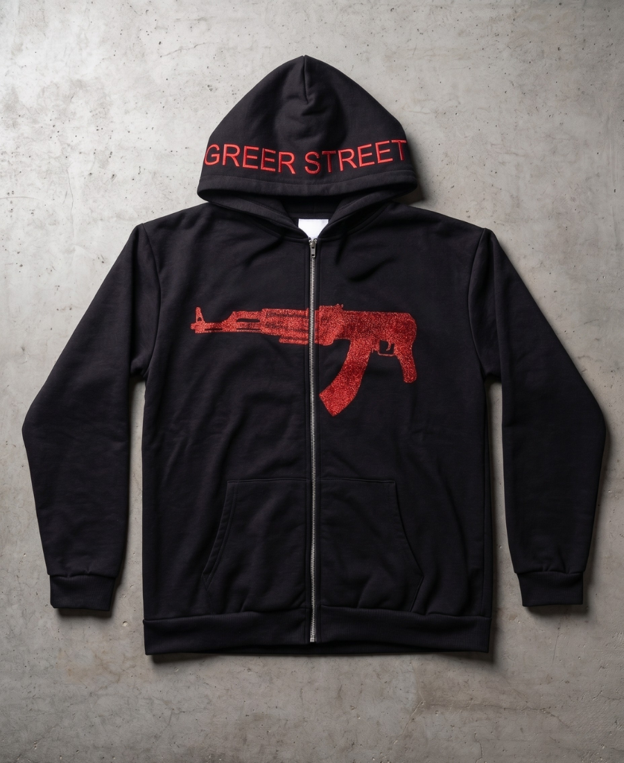 Red Glitz AK-47 Hoodie