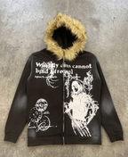 Tan Fur Worldly Sins Hoodie