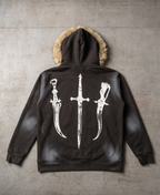 Tan Fur Worldly Sins Hoodie
