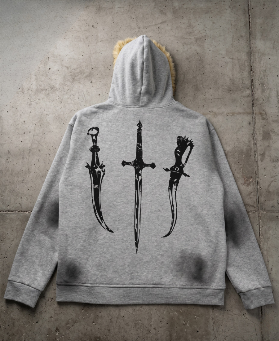 Tan Fur Worldly Sins Hoodie