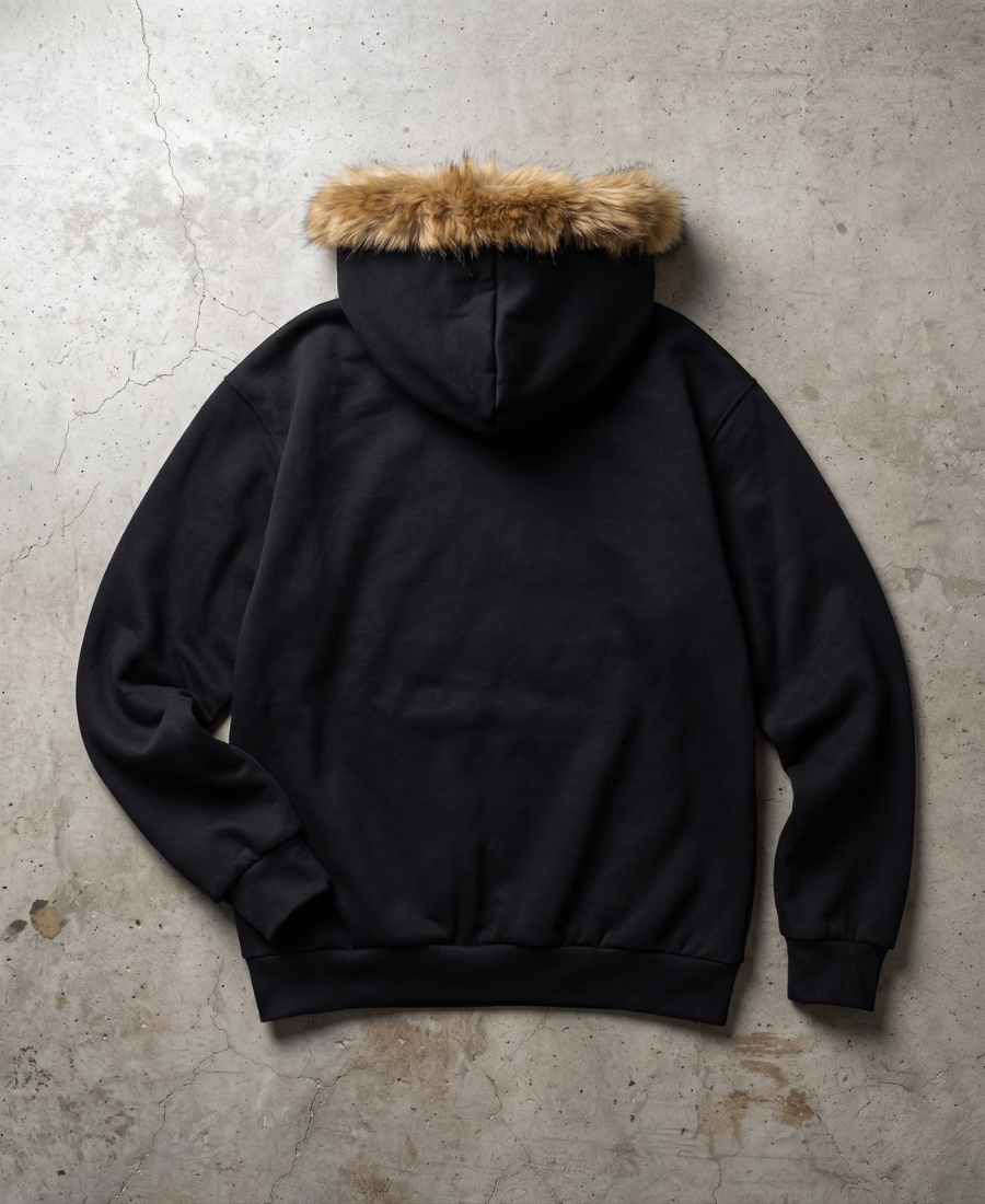 Dangerous Golden Skull Fur Zip-Up
