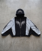 Cyber Tribal Colorblock Zip-Up