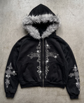 Opium Glitz Crucifix Hoodie