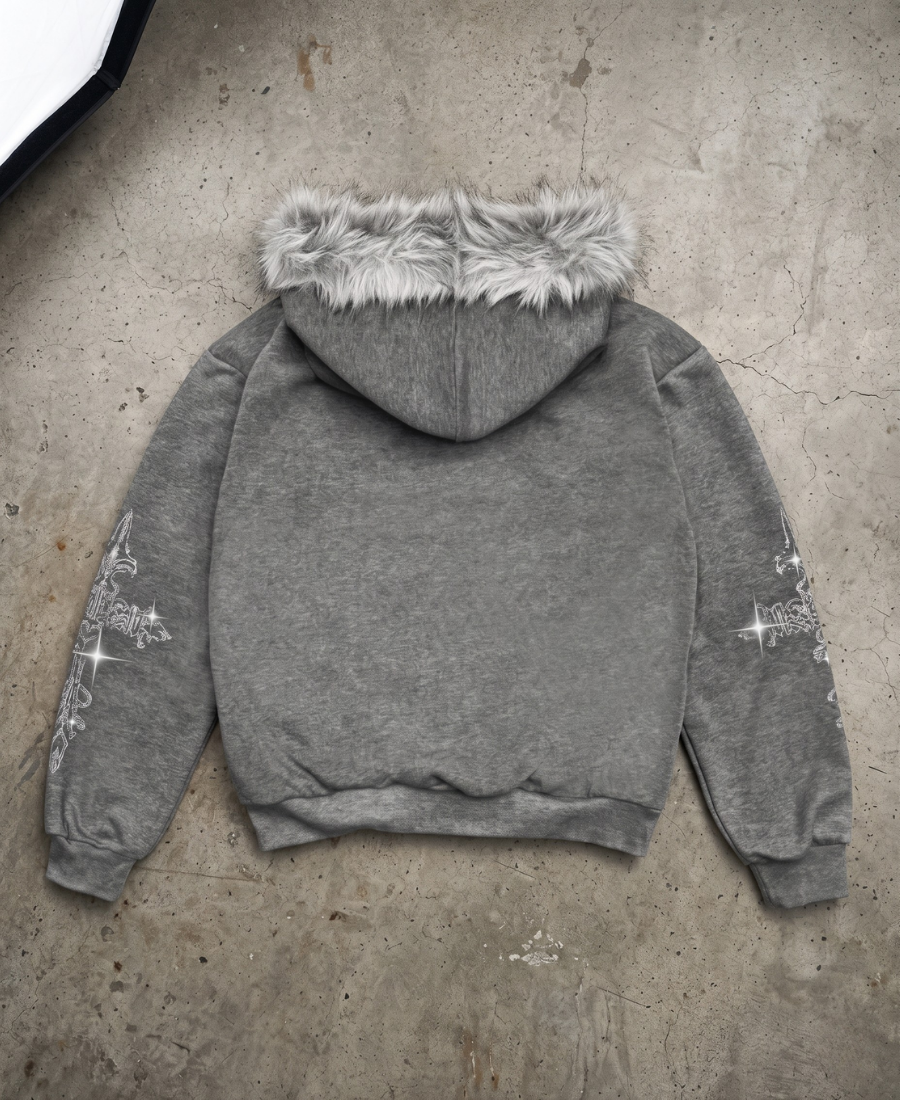 Opium Glitz Crucifix Hoodie