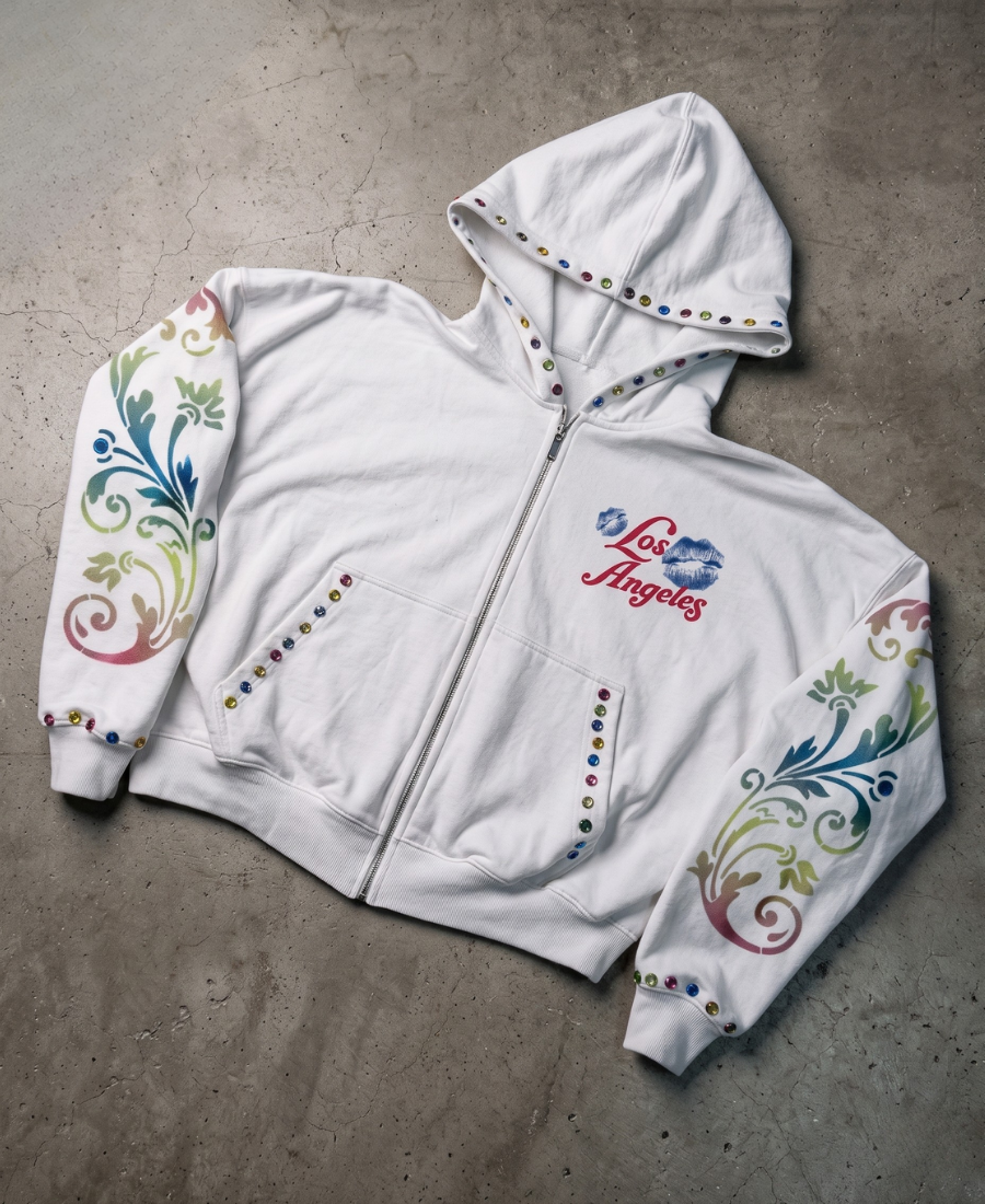 Y2K Rainbow Tribal Hoodie