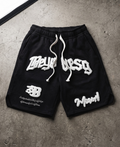 Shorts de chenilla góticos