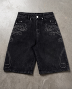 Pantalones cortos bordados neotribales