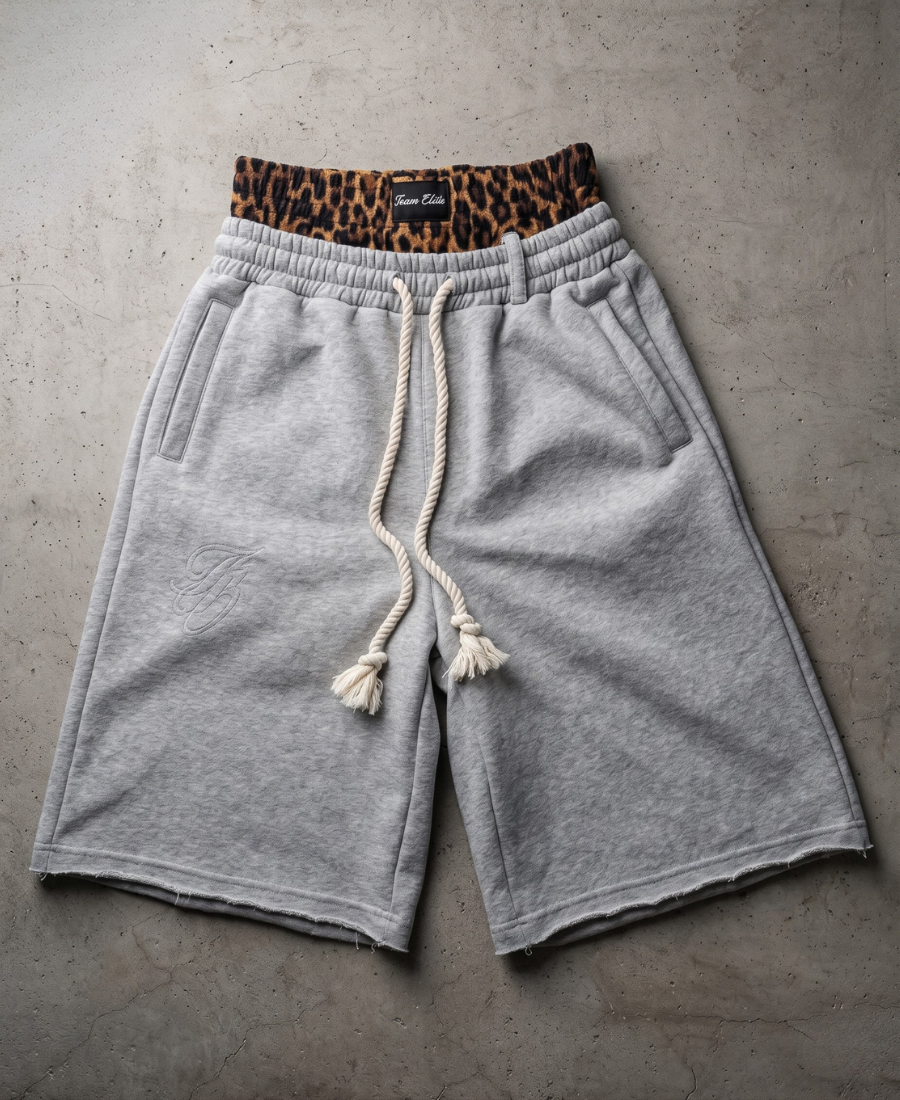 Midnight Leopard Layered Şort