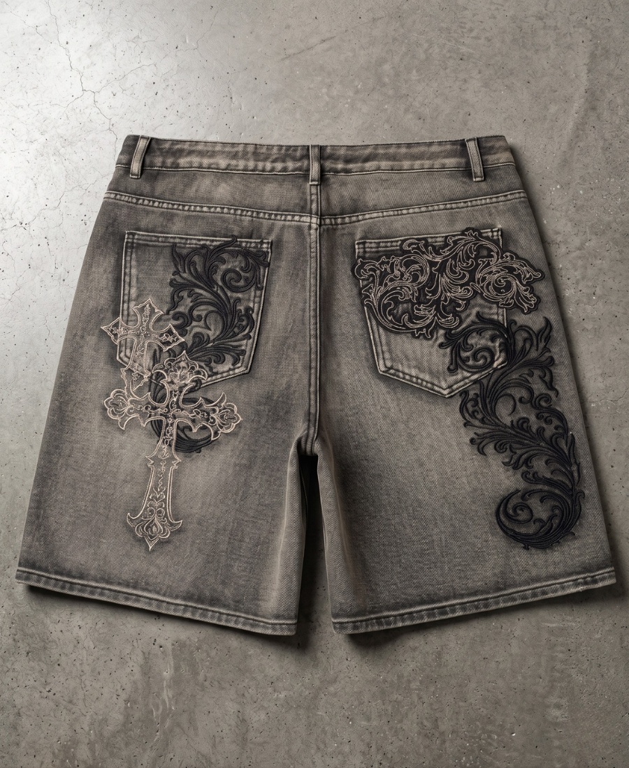 Crucifix Scrollwork Heritage Şort