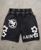 Shorts Saintly Blossom Acid Wash