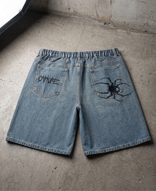 Arachnid Blue Denim Şort
