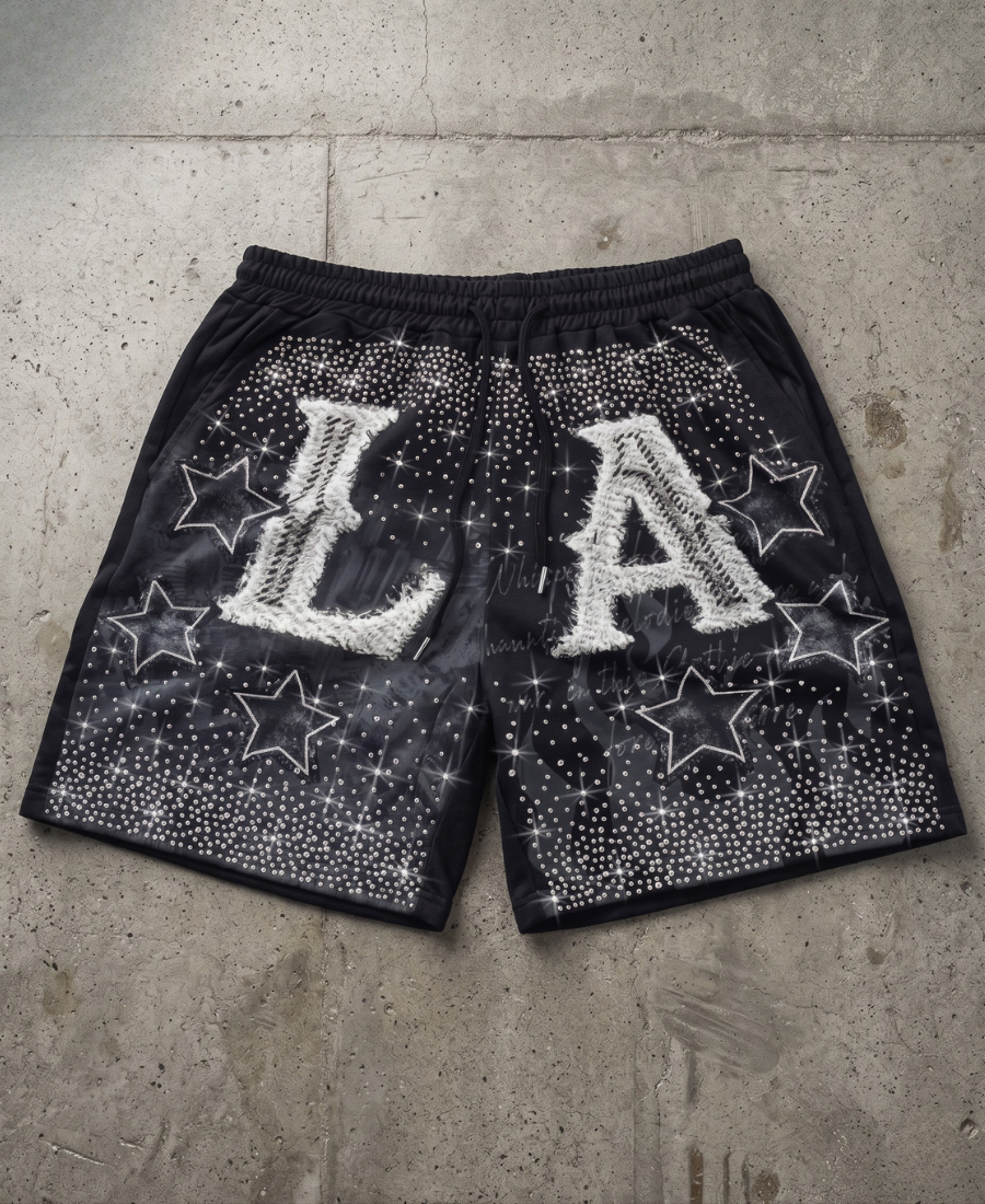 Pantalón corto LA Starscape con pedrería