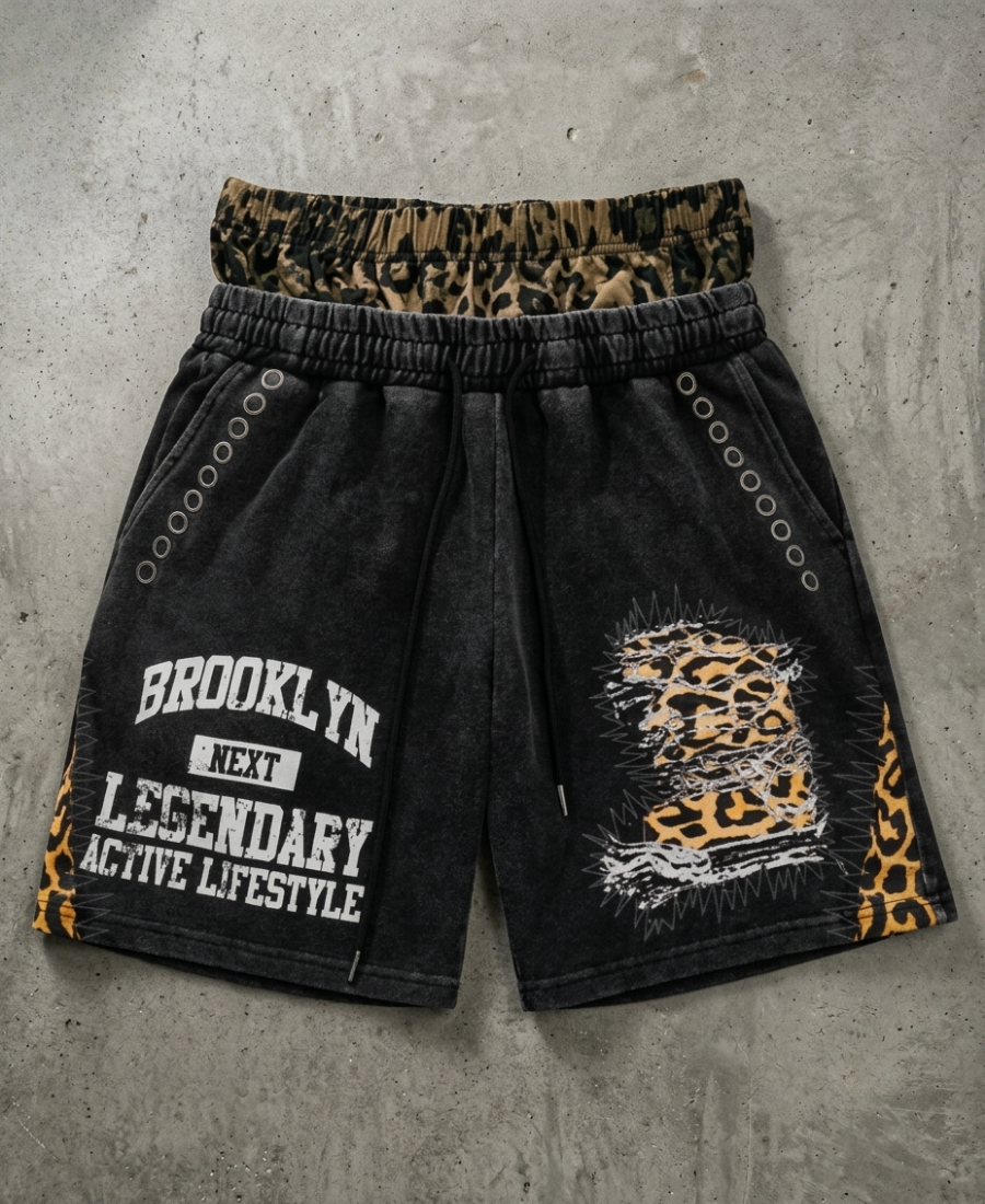 Brooklyn Leopard Layered Şort