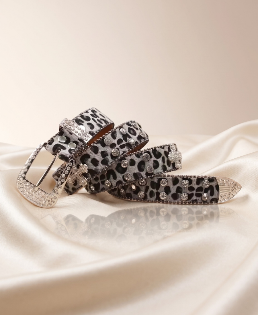 Snow Leopard Crystal Cross Kemer