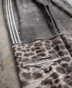 Pantalón de chándal de leopardo gris con cintura elástica