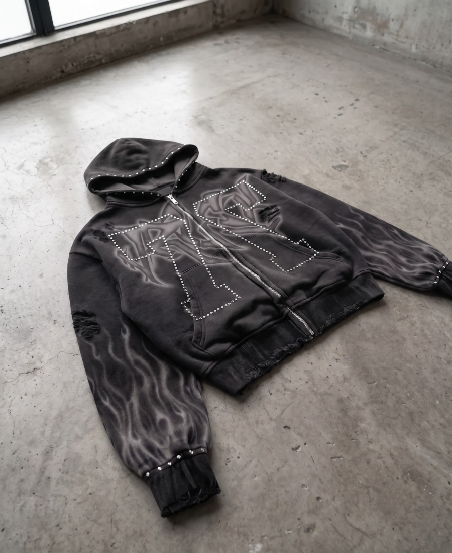 Vrlck Rhinestone Hoodie