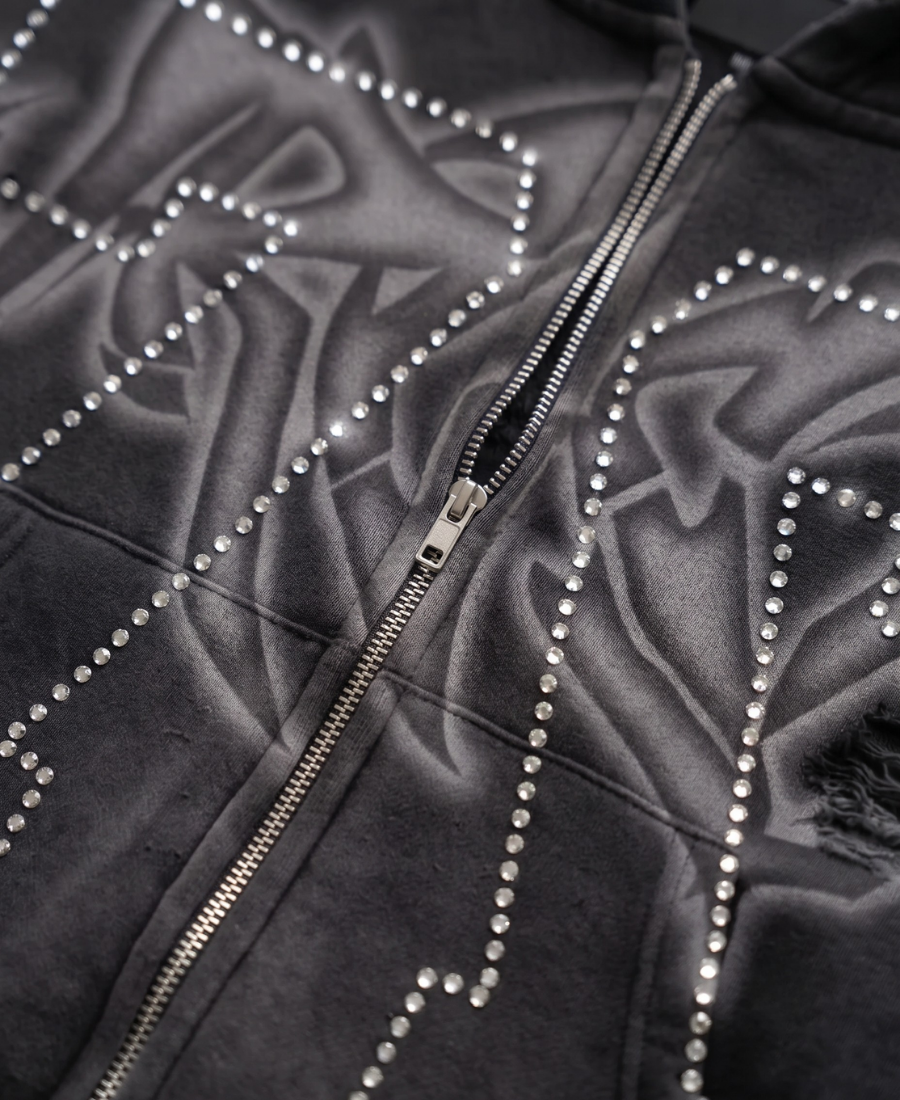 Vrlck Rhinestone Hoodie