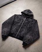 Sudadera con capucha y mangas de franela