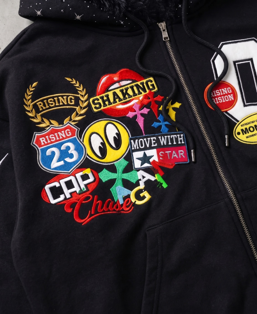 Sudadera con capucha cromada maltesa