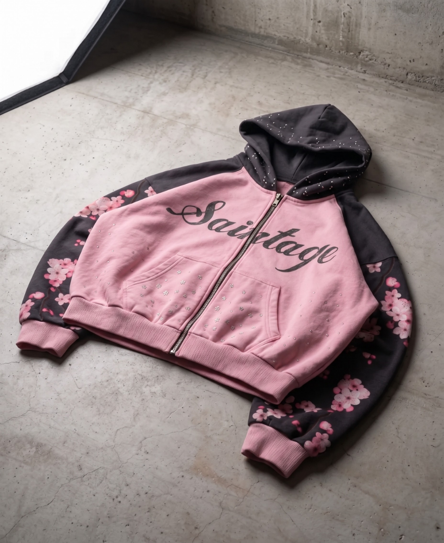 Sudadera con Capucha Saintage Flowers